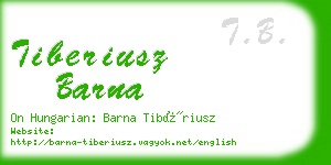 tiberiusz barna business card